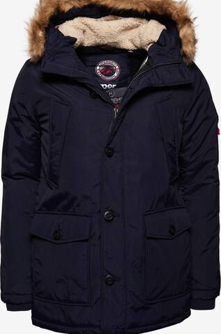 Superdry Tussenparka in Blauw: voorkant