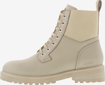 JOOP! Lace-Up Ankle Boots in Beige: front