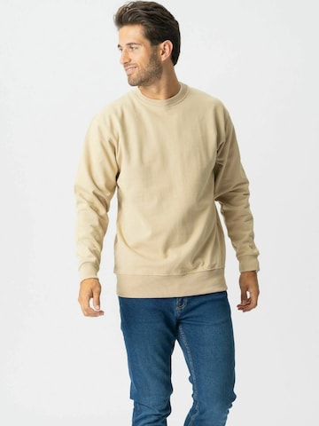 Pull-over ' Sweatshirt ' TEESHOPPEN en beige : devant