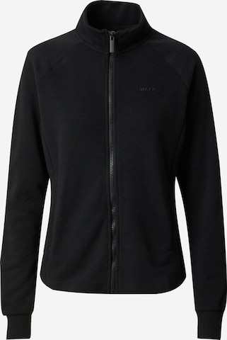 ONLY PLAY Athletic Zip-Up Hoodie 'MELINA' in Black: front