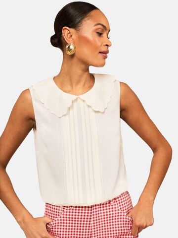 love & roses Bluzka w kolorze beżowy: przód