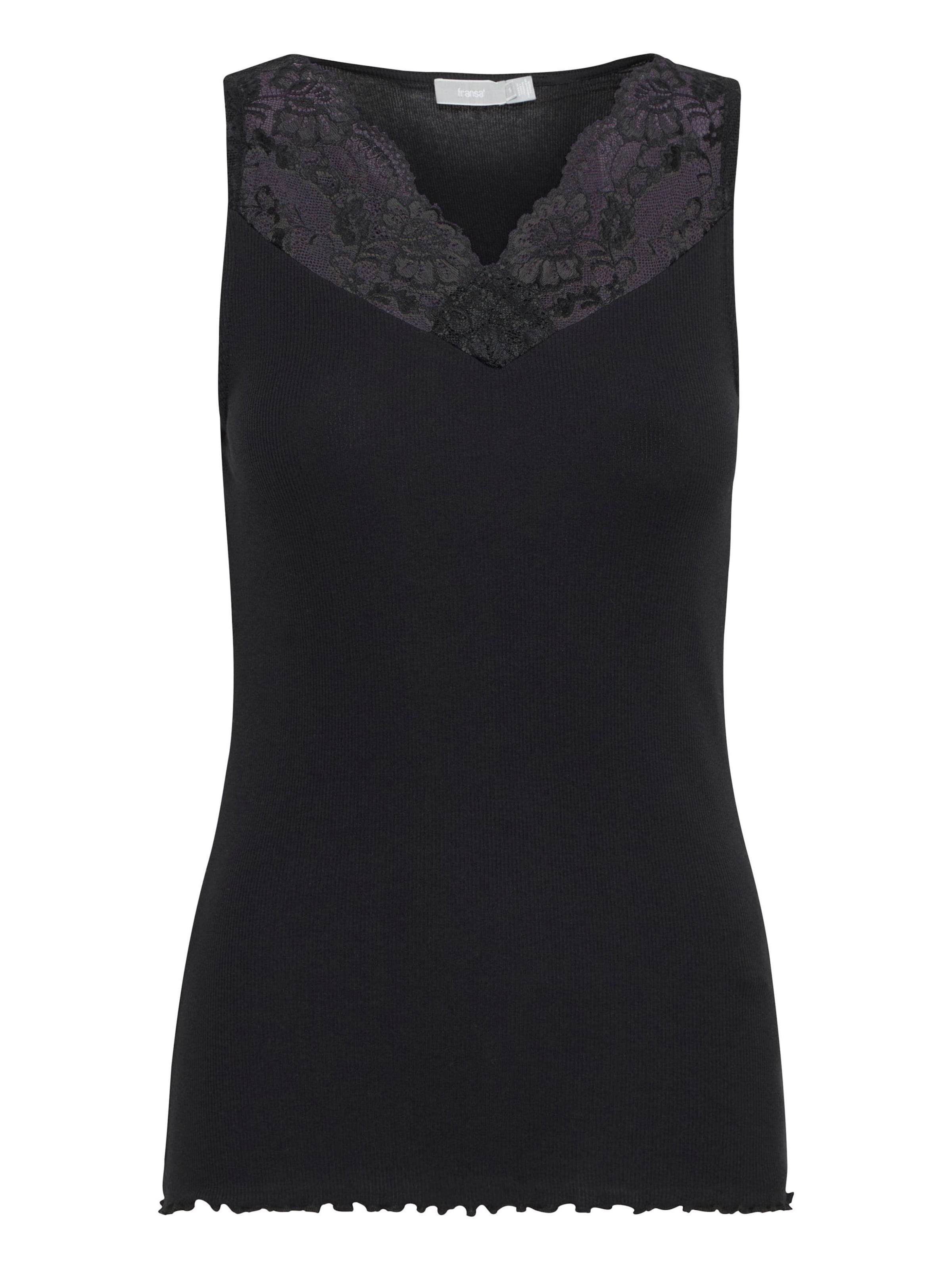 Fransa Τοπ 'FRHizamond' σε μαύρο: μπροστά