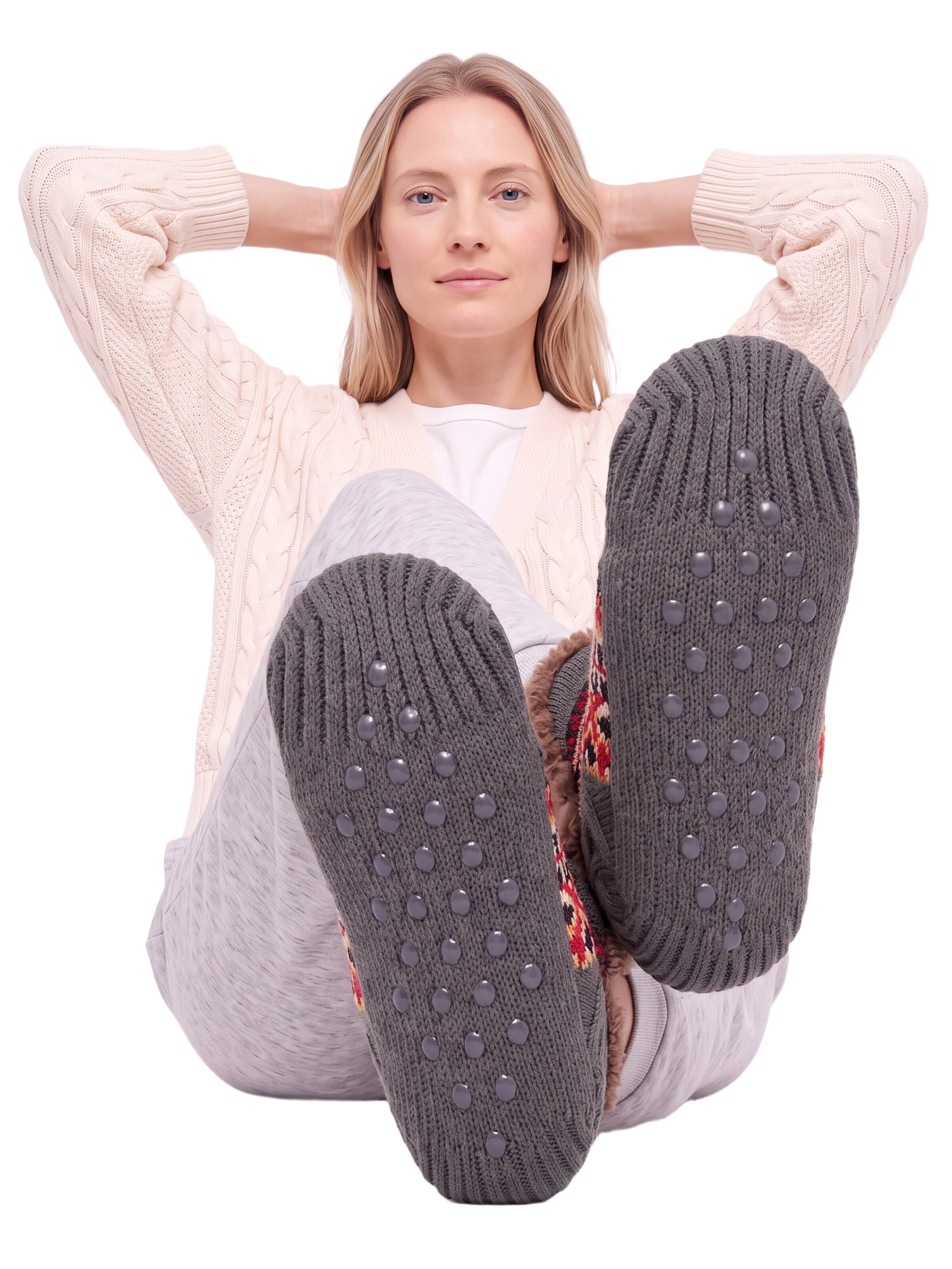 BONVERANO Ankle Socks in Grey