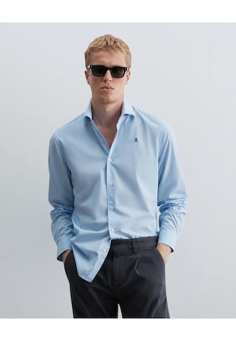 Scalpers Regular fit Overhemd in Blauw: voorkant