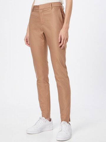 MOS MOSH Slim fit Trousers in Brown: front