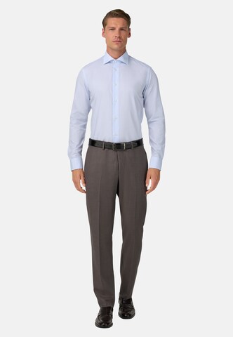 Coupe slim Chemise 'Check Windsor' Boggi Milano en bleu