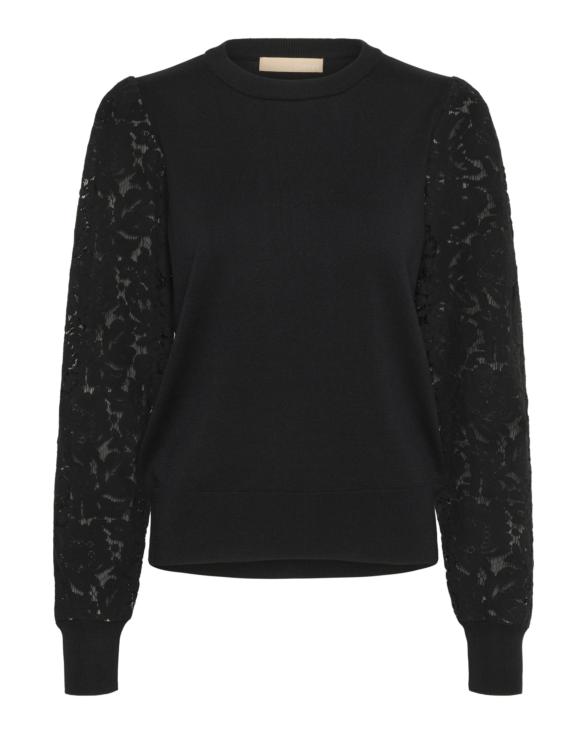 CULTURE Trui 'CUannemarie' in Zwart: voorkant