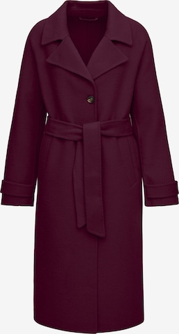 MANISA Between-season jacket 'Wollmantel' in Purple: front