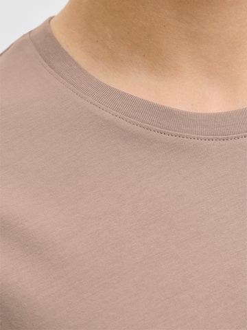 JACK & JONES Slim fit Μπλουζάκι σε καφέ