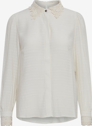PULZ Jeans Blouse 'CANNY' in White: front