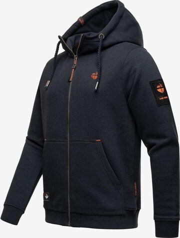 STONE HARBOUR Zip-Up Hoodie 'Jacobi Jamie' in Blue