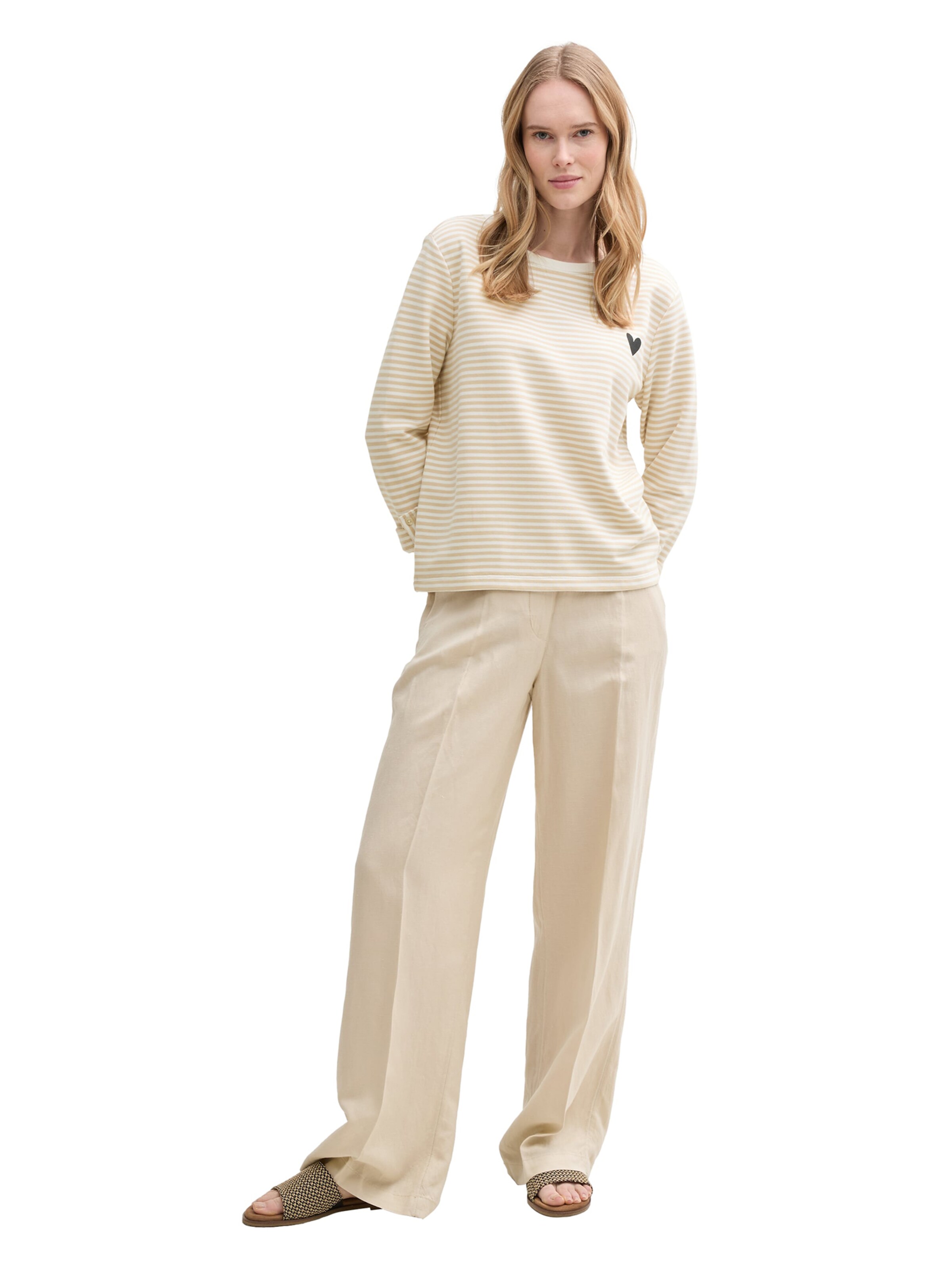 TOM TAILOR Μπλούζα φούτερ σε μπεζ