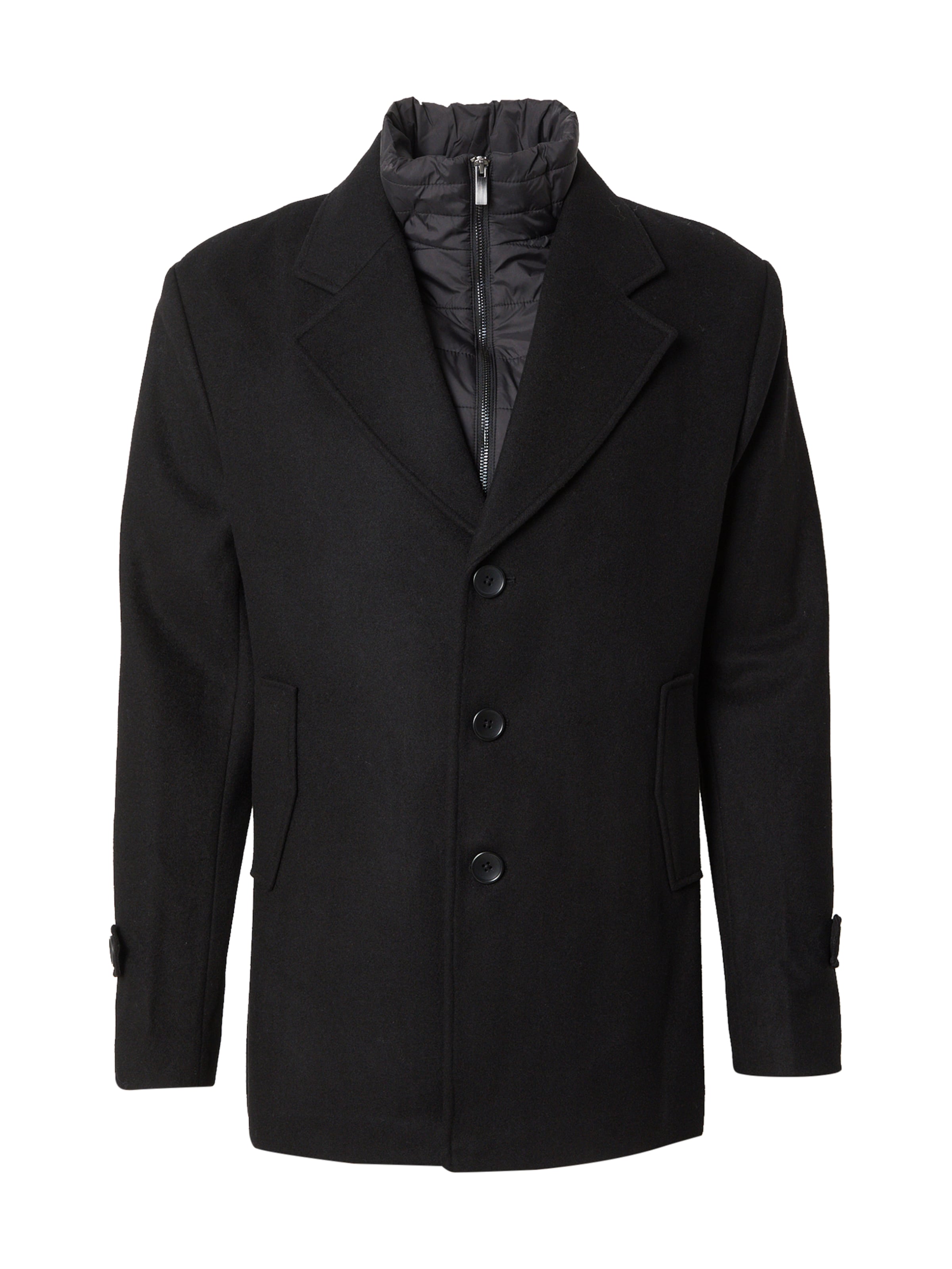 Bruun & Stengade Přechodný kabát 'Northland' – černá: přední strana