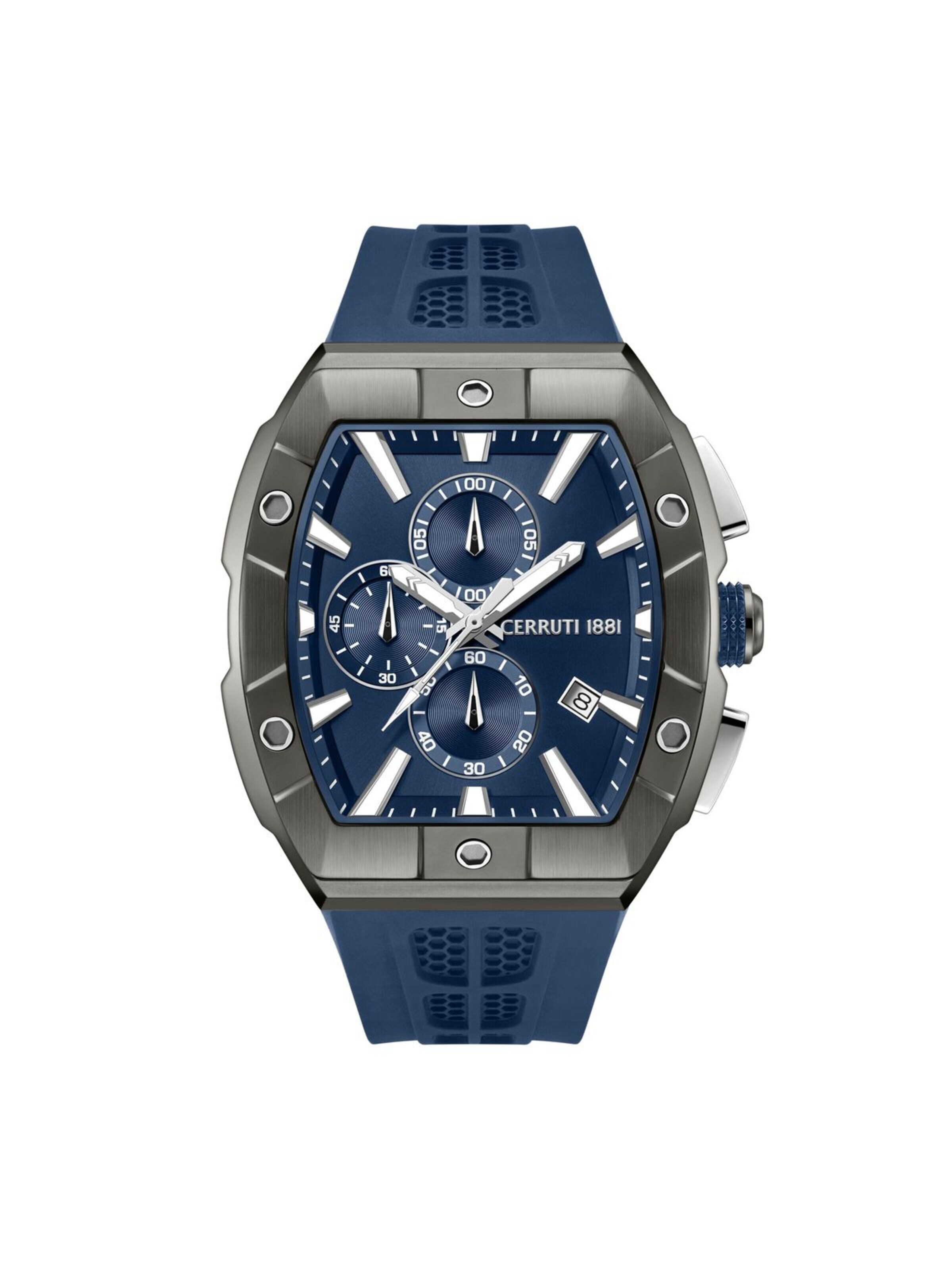 CERRUTI 1881 Zegarek analogowy 'Chronograph Macerata' w kolorze niebieski: przód