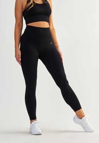 BeShaped Skinny Sportbroek 'Lichaam Boost' in Zwart: voorkant