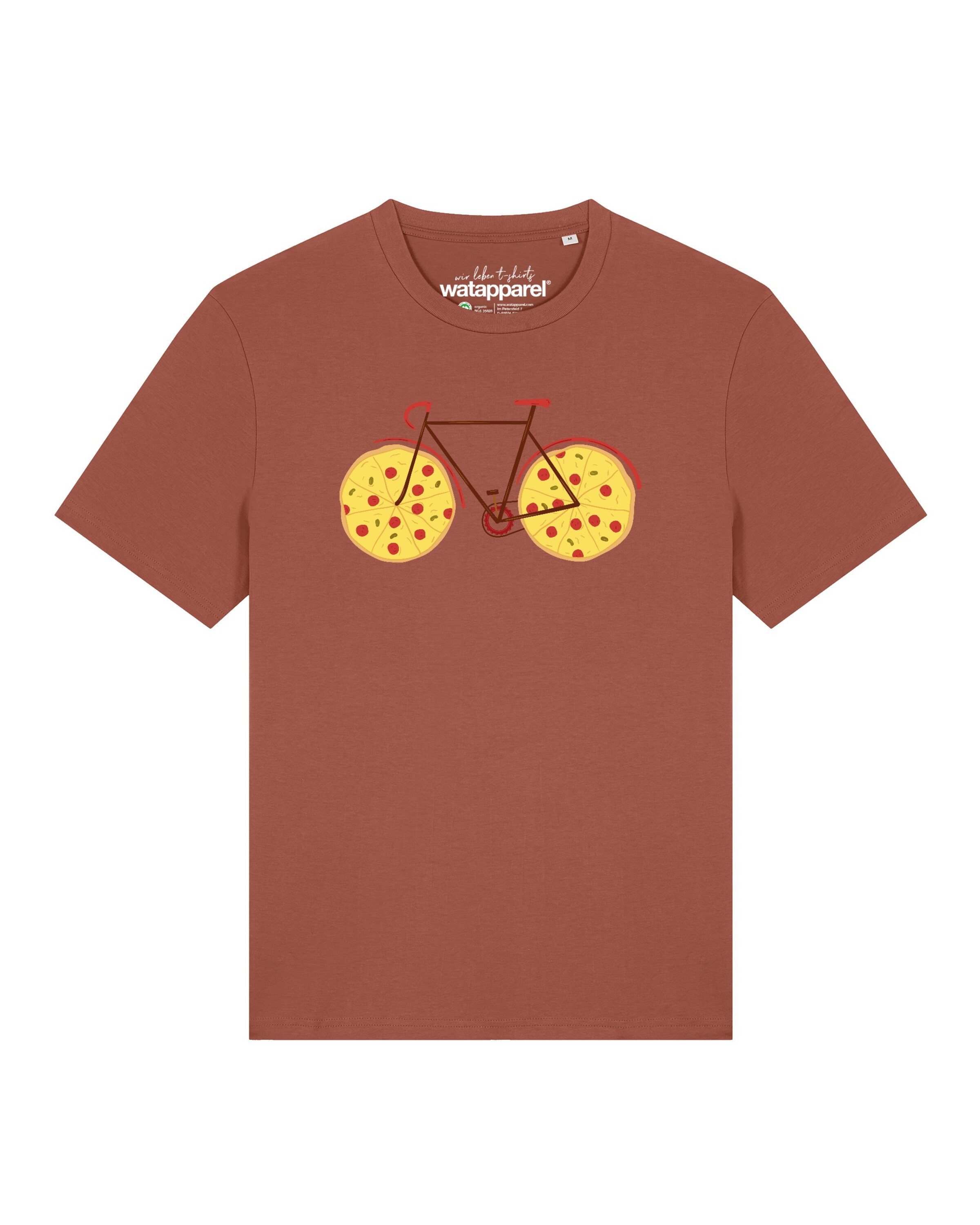 T-Shirt Watapparel en marron : devant