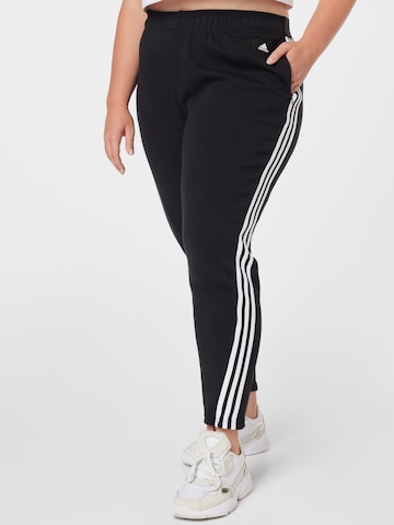 ADIDAS PERFORMANCE Slimfit Sportbroek in Zwart: voorkant