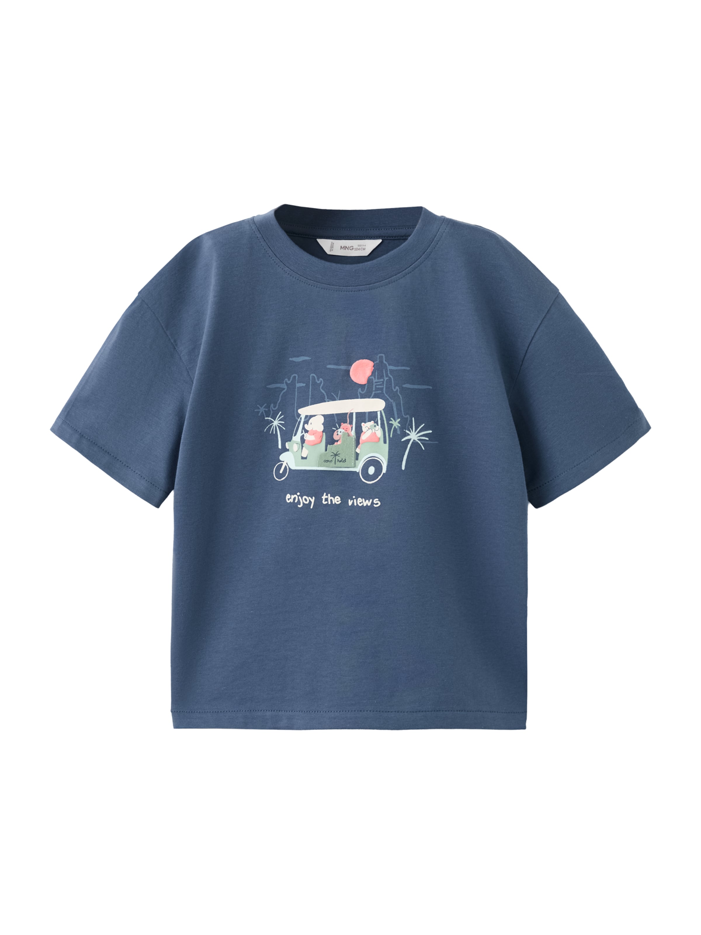 MANGO KIDS Póló 'MTUCTUC' - kék: elől