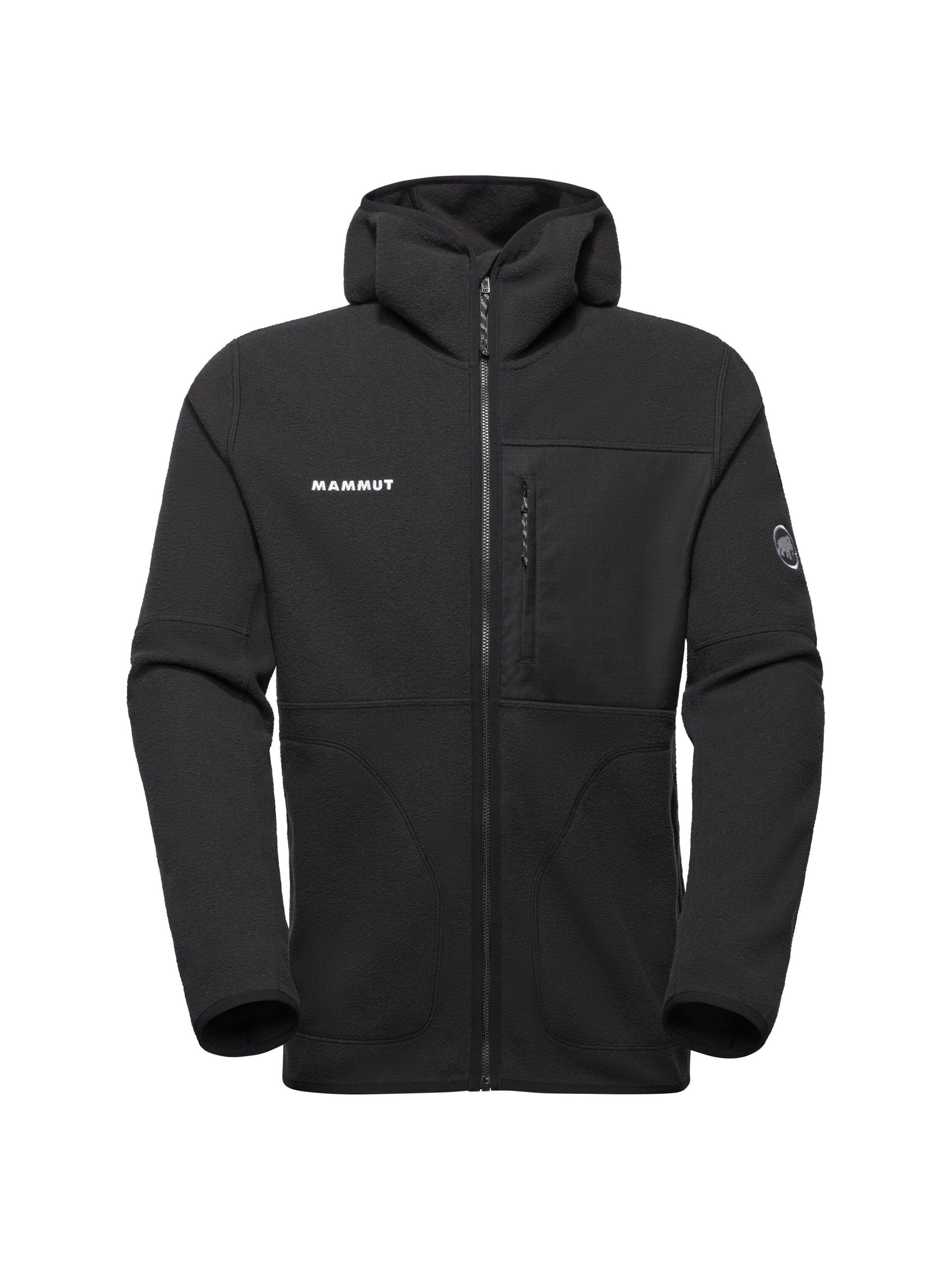 MAMMUT Funktionsfleecejacke 'Tamaro' in Schwarz: Vorderseite