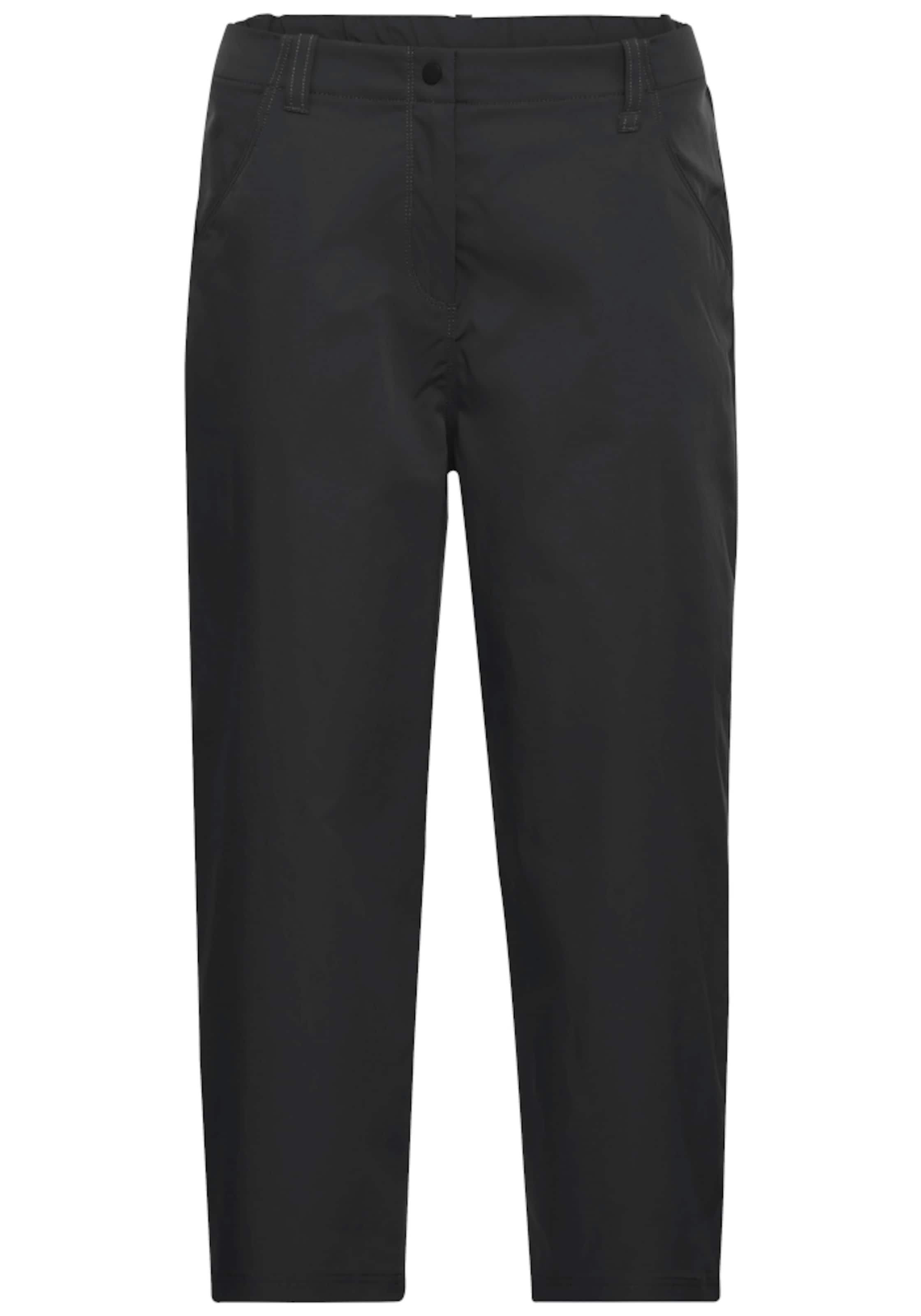 JACK WOLFSKIN Loosefit Outdoorhose in Schwarz: Vorderseite
