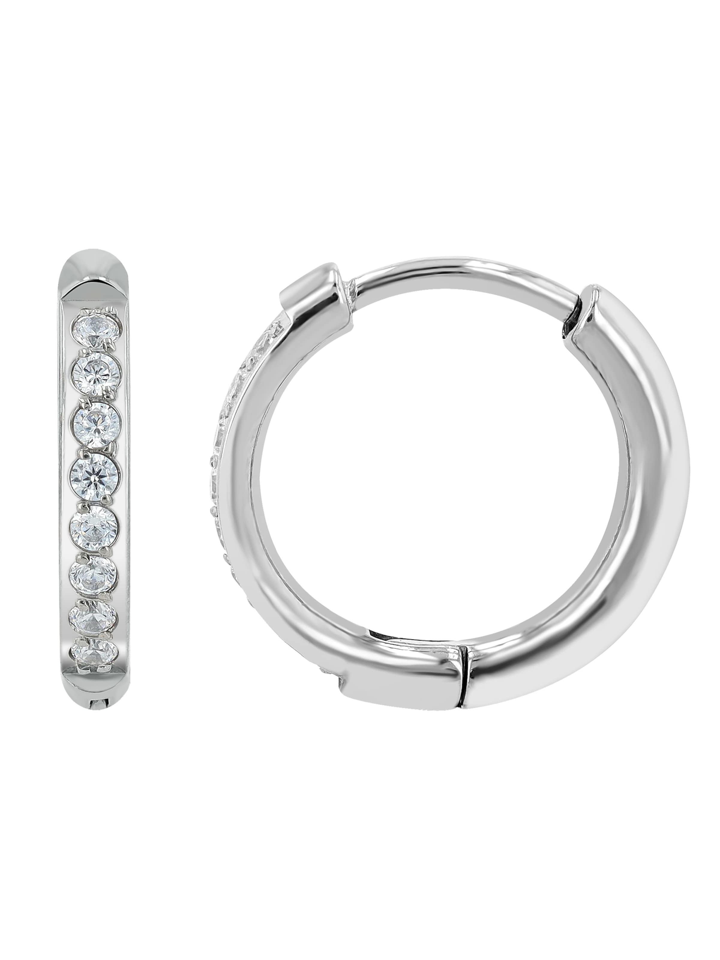 Akzent Earrings 'Una, langlebig' in Silver: front