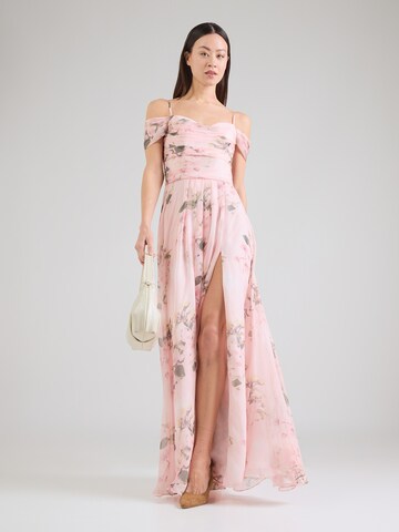 mascara - Vestido de noche en naranja: frente