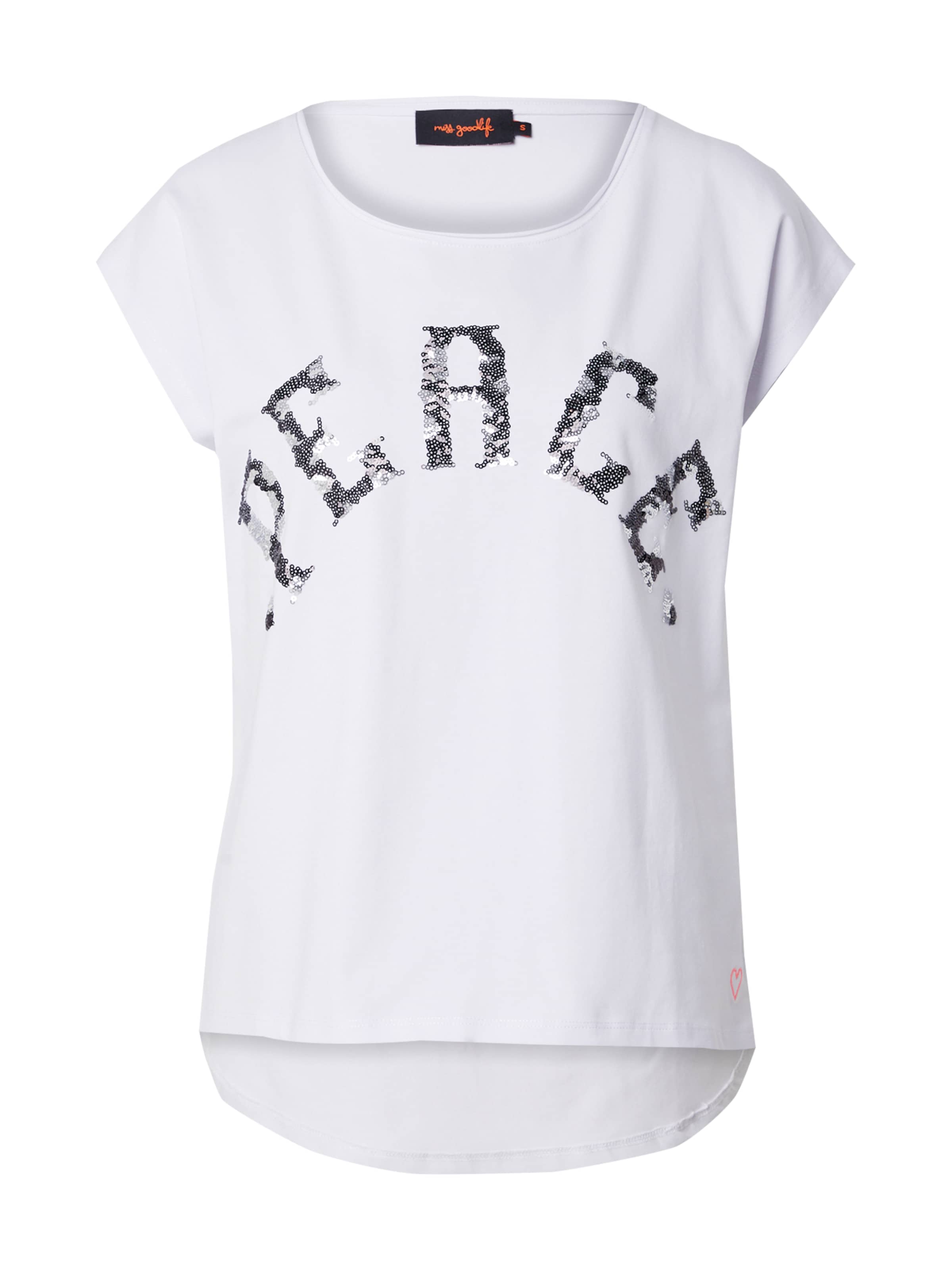 miss goodlife Μπλουζάκι 'Peace' σε λευκό: μπροστά