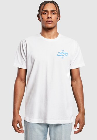 T-Shirt 'The Pasta Lover Club' Mister Tee en blanc