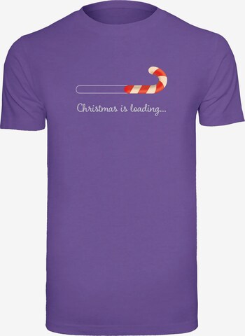 T-Shirt 'Christmas Loading' Merchcode en violet : devant