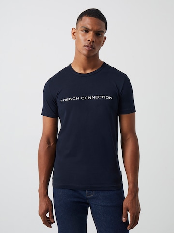 T-Shirt FRENCH CONNECTION en bleu : devant