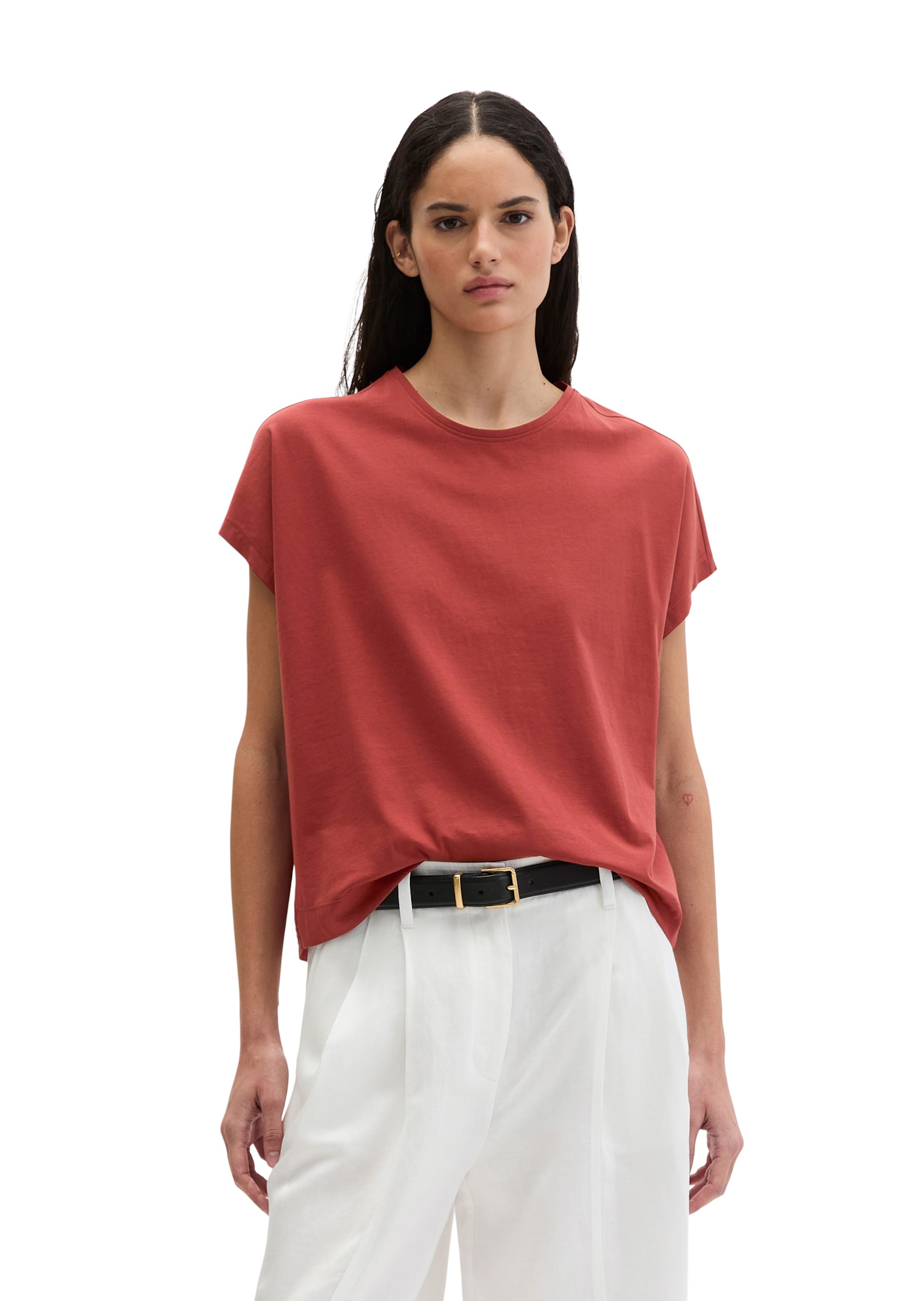 T-shirt Marc O'Polo en rouge : devant
