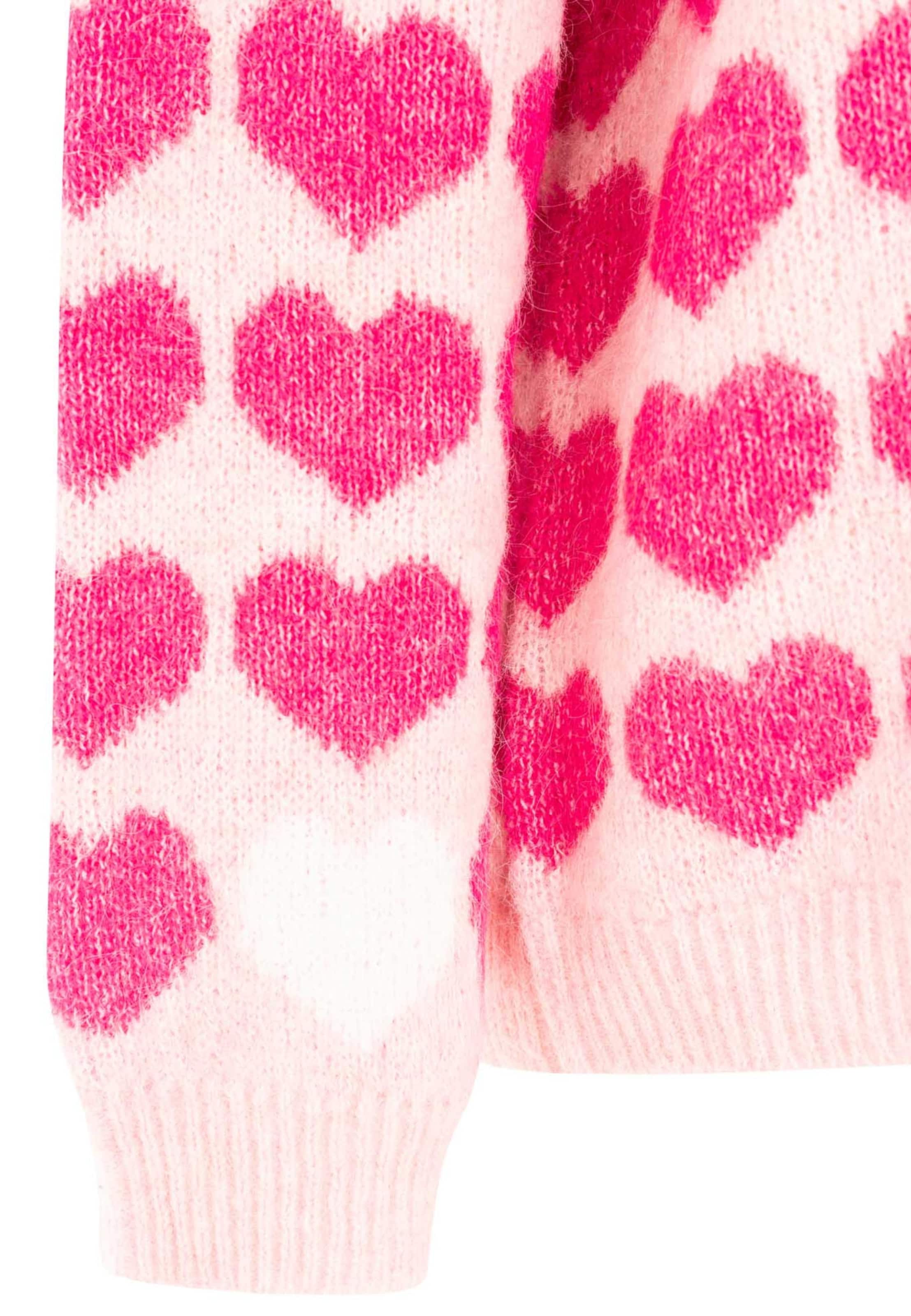 Zwillingsherz Strickpullover Pullover hearts in Pink: Vorderseite