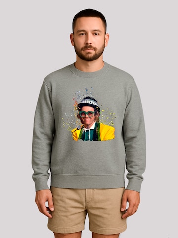 Sweat-shirt 'TV Times Elton John At The Piano 1977' F4NT4STIC en gris : devant