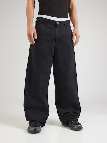 WEEKDAY Baggy Broek 'Astro' in Zwart: voorkant