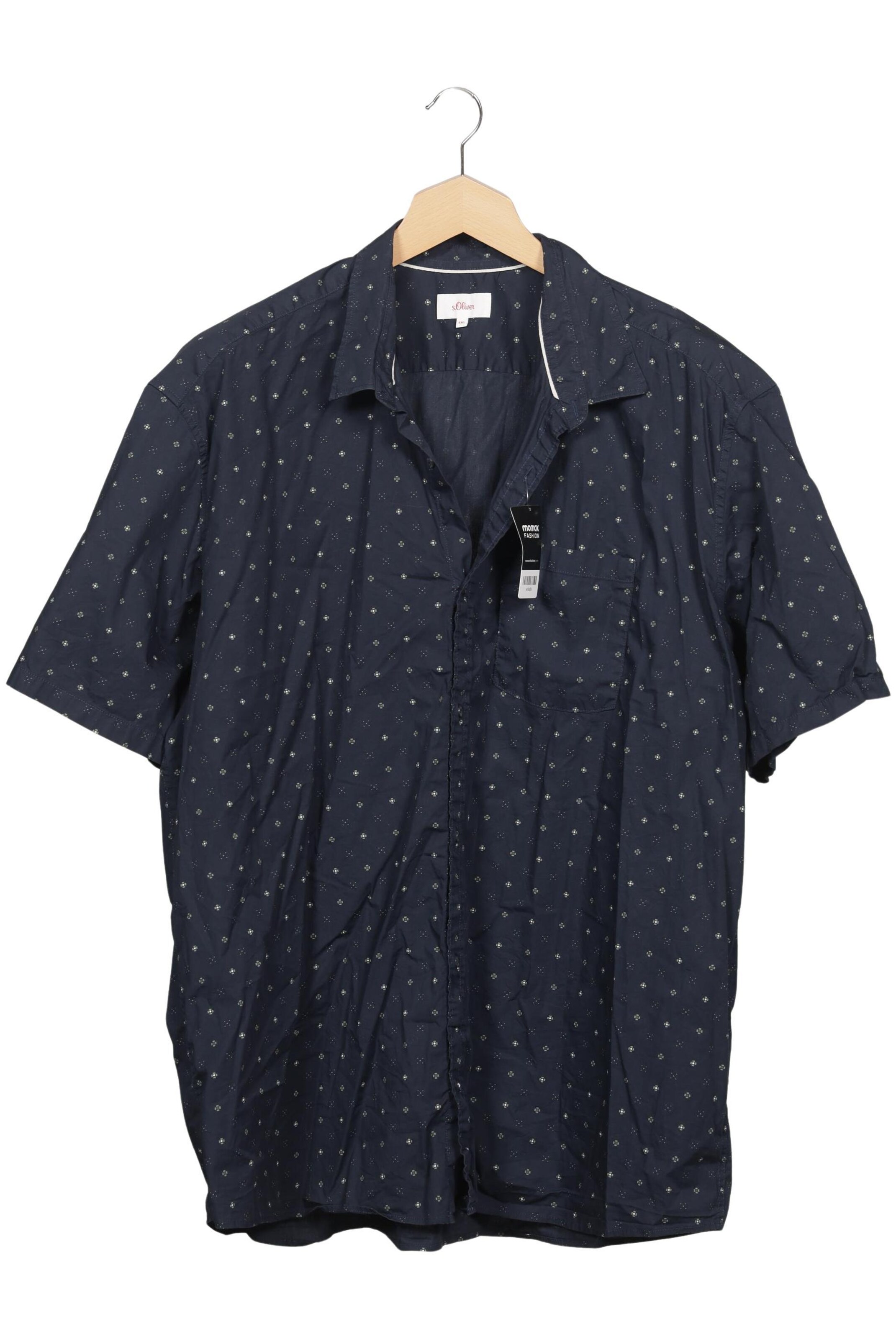 s.Oliver Button Up Shirt in 5XL in Blue: front