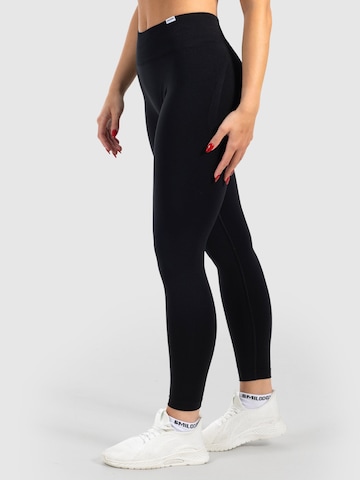 Smilodox Slimfit Sporthose in Schwarz
