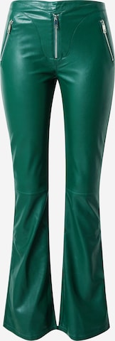 Katy Perry exclusive for ABOUT YOU Flared Pants 'Elaine' in Green: front