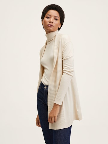 MANGO Cardigan 'ALMA' i beige: forside