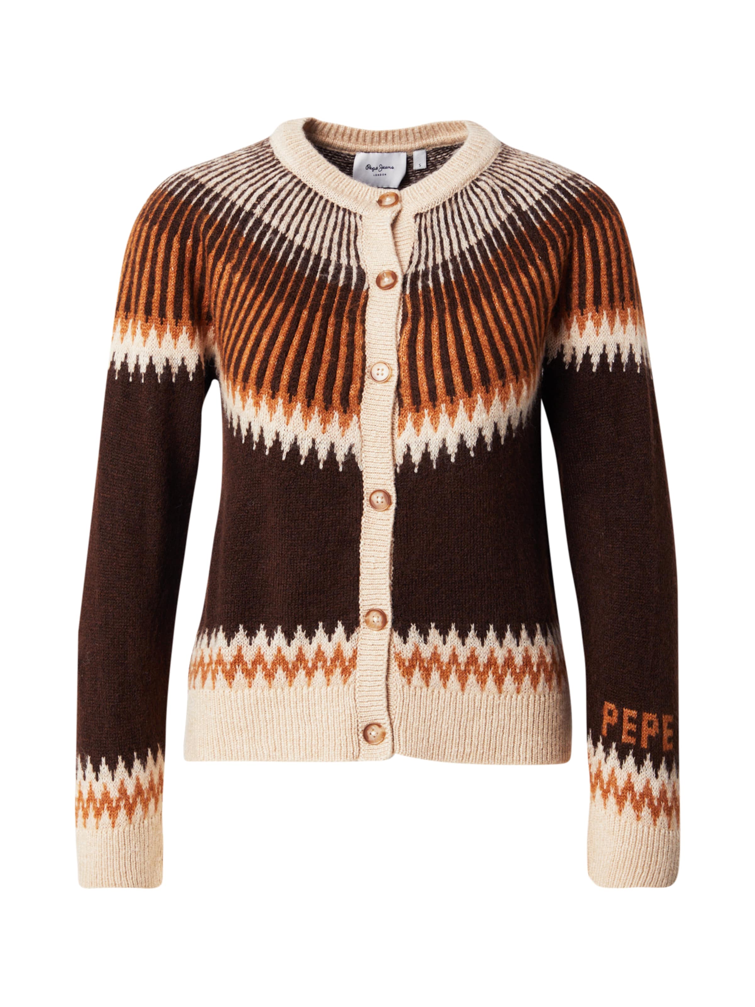 Pepe Jeans Strickjacke 'Cissy' in Braun: Vorderseite