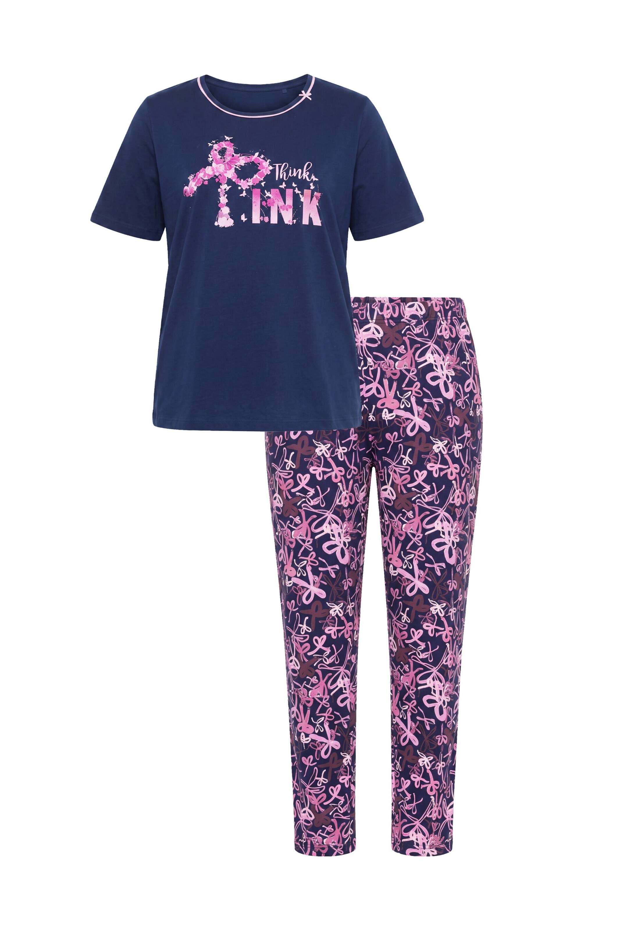 Ulla Popken Pyjama in Blau: Vorderseite