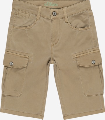 s.Oliver Regular Trousers in Brown: front