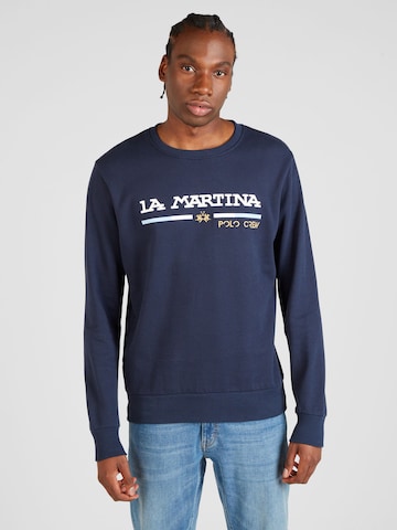 La Martina Sweatshirt in Blue: front