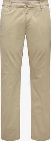 Only & Sons - Pantalón 'ONSWeft' en marrón: frente
