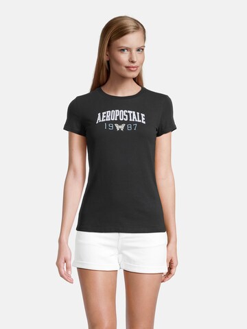 AÉROPOSTALE T-Shirt 'JKI ARCH 1987 BTTRFLY' in Schwarz: predná strana