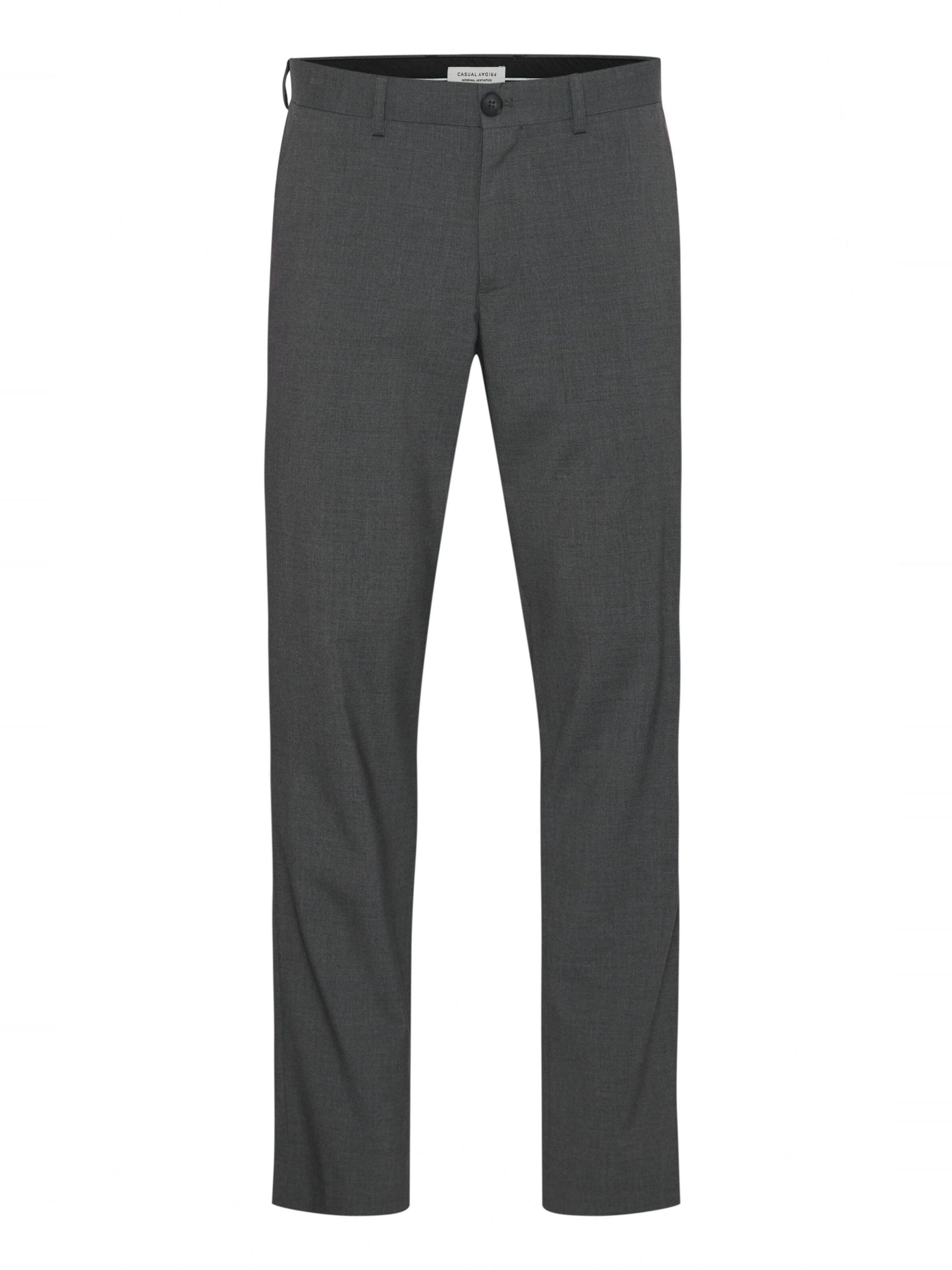 Casual Friday Slim fit Trousers ' CFPhilip ' in Grey: front