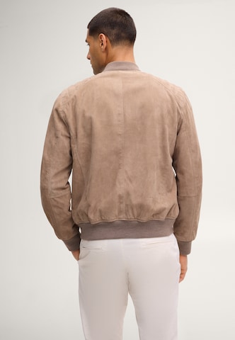 JOOP! Jeans Lederjacke ' Bokston ' in Beige
