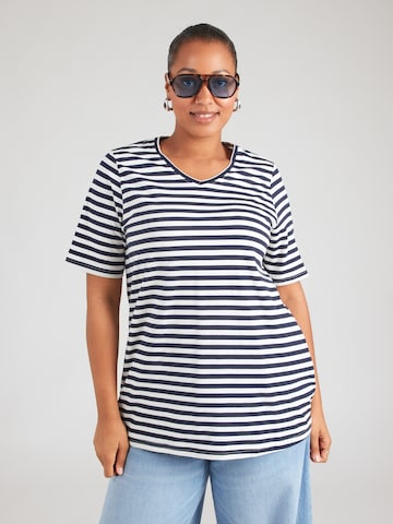 Ulla Popken Majica | modra barva: sprednja stran