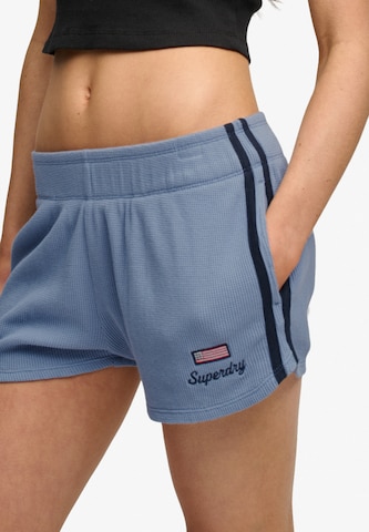 Superdry & Co Slimfit Broek 'Athletic Essentials' in Blauw