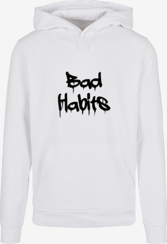 Sweat-shirt 'Bad Habits' Merchcode en blanc : devant