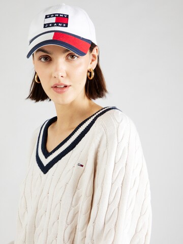 Pull-over Tommy Jeans en blanc